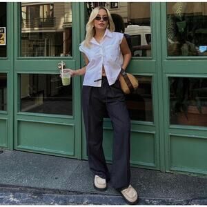 ZARA PLEATED PANTS ZW COLLECTION
